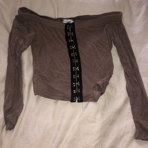 off the shoulder crop top